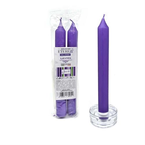 CONF 2 CANDELE CONICHE PROFUMATE ETEREA 2X18 LAVANDA
